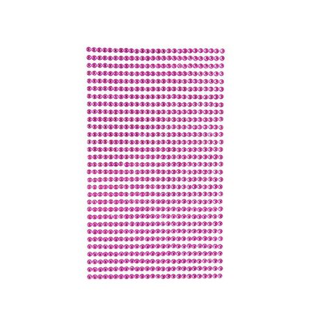 Kryształki samoprzylepne dpCraft 3mm, 806szt, Pink